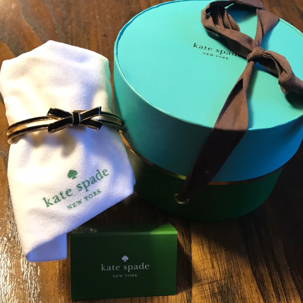 Kate Spade Black & Gold Bow Bracelet